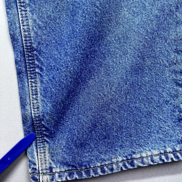 Vintage Carhartt Jeans B17 Relaxed Fit Blue Mens 38 Denim Zip Logo - Picture 5 of 16